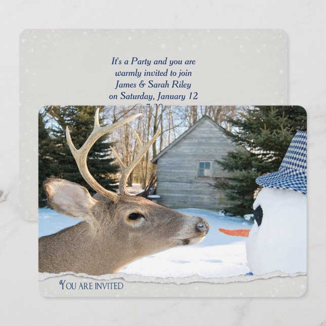 Invitación Fiesta de invierno (Anverso / Reverso)