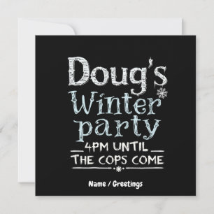 Invitación Fiesta de invierno de Doug, 15 de febrero, diverti