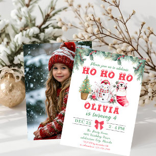 Invitación Fiesta de invierno del muñeco de nieve Navidad Cum