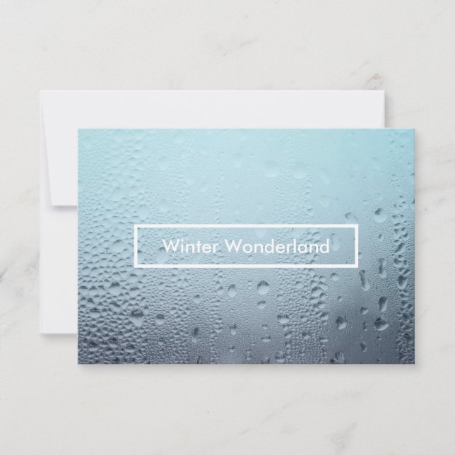 Invitación fiesta de invierno mágico ventana (Anverso)