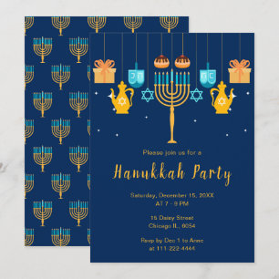 Invitación Fiesta de Janucá con Menorá