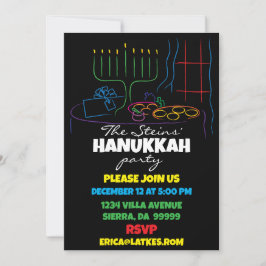 Invitación Fiesta de Janucá Mesa de Luz