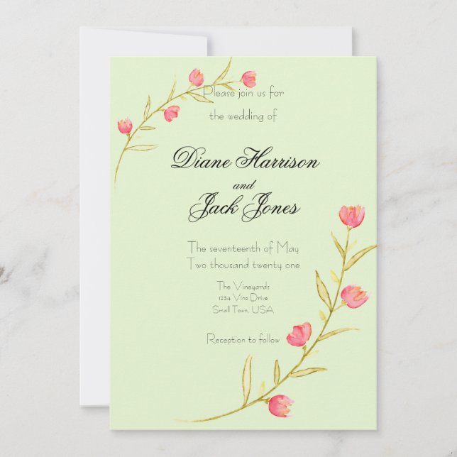 Invitación Fiesta de jardín (Anverso)