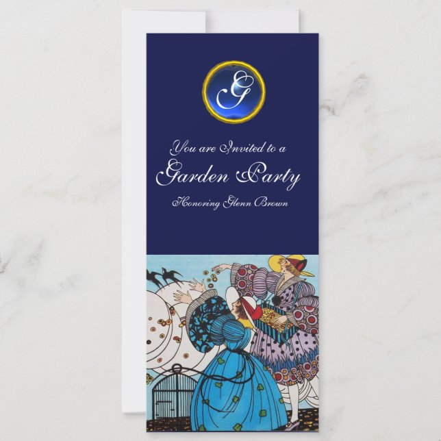 Invitación Fiesta DE JARDÍN DE AVES DE PRIMAVERA, SAPPHIRE GE (Anverso)