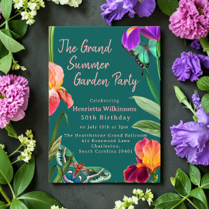 Invitación Fiesta de Jardín de Verano de Mariposas Florales C