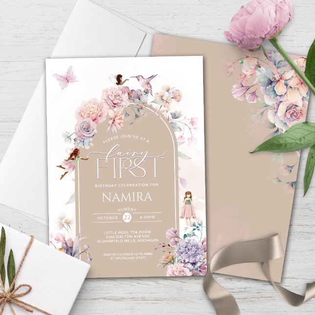 Invitación Fiesta de Jardín encantado de primer cumpleaños de (Subido por el creador)
