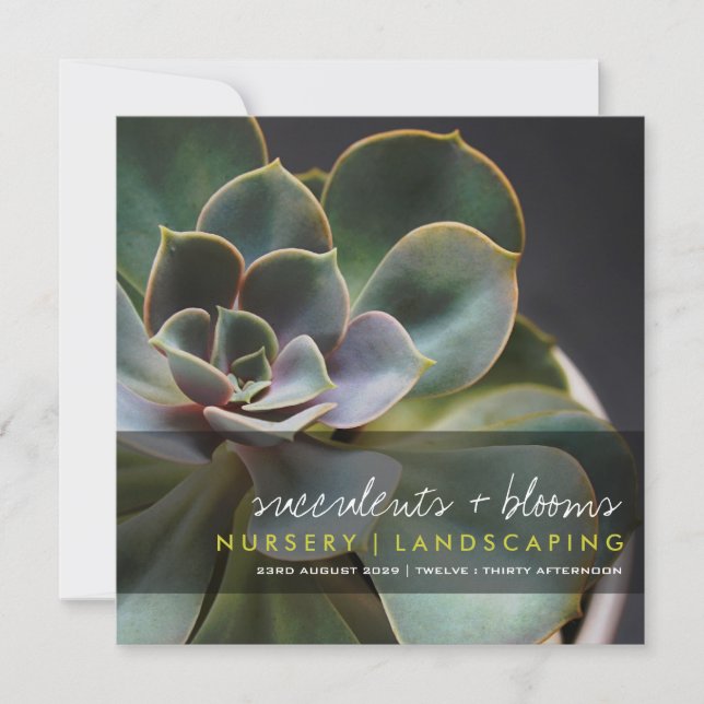Invitación Fiesta de jardín moderna de la flor de la foto (Anverso)