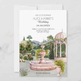 Invitación Fiesta de jardín verde estético y estético