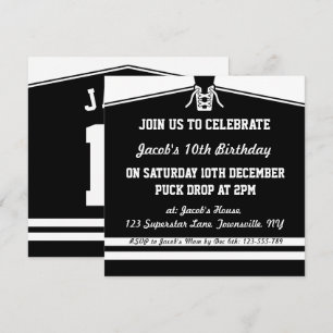 Invitación Fiesta de Jersey de Hockey sobre Hielo invita a pl