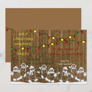 Invitación Fiesta de Jerseys Feos de Navidad