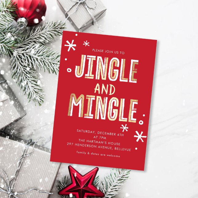 Invitación Fiesta de Jingle y Mingle Holiday Navidades (Subido por el creador)