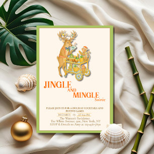 Invitación Fiesta de Jingle y Mingle Navidad Tropical