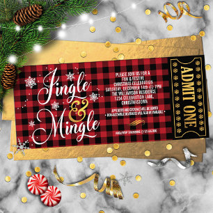 Invitación Fiesta de Jingle y Mingle Navidades de Buffalo Che