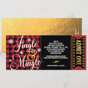 Invitación Fiesta de Jingle y Mingle Navidades de Buffalo en