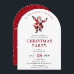 Invitación Fiesta de Jolly Santa Navidades<br><div class="desc">¡Esta es la temporada para ser alegre! Invite a amigos y familiares a unirse a la fiesta de bienvenida con esta sencilla pero tradicional invitación a los navidades de santa claus. Todo el texto es fácil de personalizar con sus propios detalles de eventos.</div>