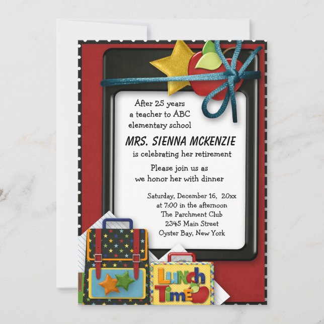 Invitación Fiesta de Jubilación (Anverso)