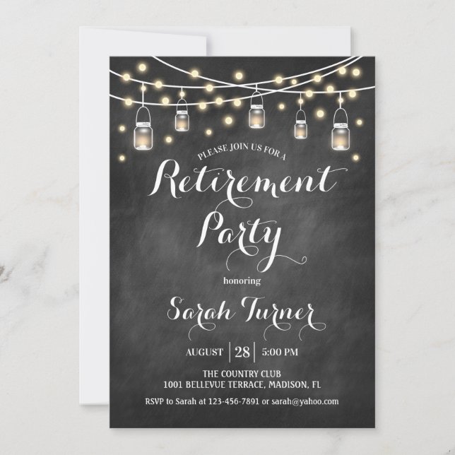 Invitación Fiesta de Jubilación (Anverso)