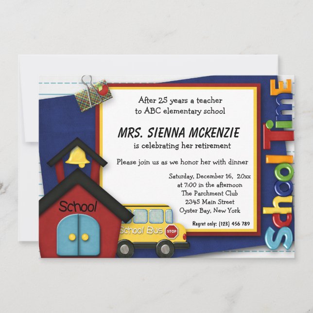 Invitación Fiesta de Jubilación (Anverso)