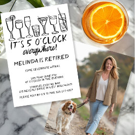 Invitación FIESTA DE JUBILACIÓN 5PM EN TODAS PARTES Bebidas d