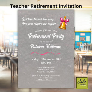 Invitación Fiesta de Jubilación Bell de Escuela Clásica