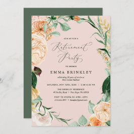Invitación Fiesta de Jubilación Boho Rubor Pastel Rosa