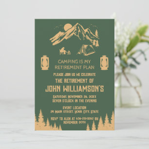 Invitación Fiesta de jubilación Camping