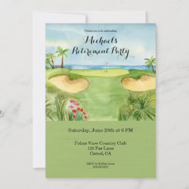 Invitación Fiesta de Jubilación Campo de Golf Tropical