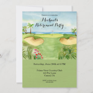 Invitación Fiesta de Jubilación Campo de Golf Tropical