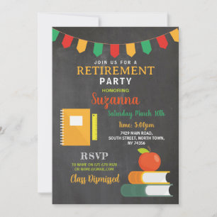 Invitación Fiesta de jubilación Clase despedida Profesor