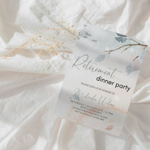 Invitación Fiesta de Jubilación con Nevada Invernal Elegante