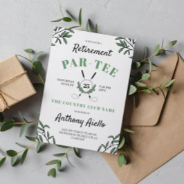Invitación Fiesta de jubilación con tema de golf y vegetación
