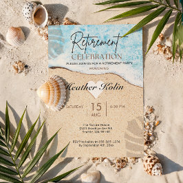 Invitación Fiesta de Jubilación con Tema de Playa Imprimible 