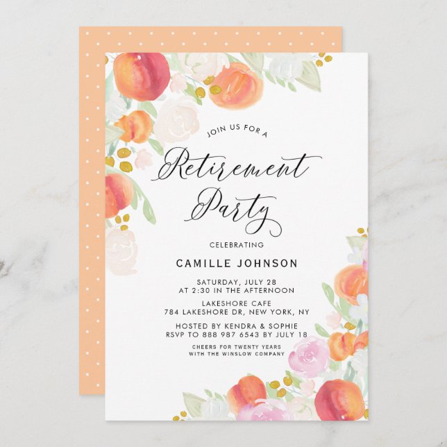 Invitación Fiesta de Jubilación de Aguas y Flores (Anverso / Reverso)