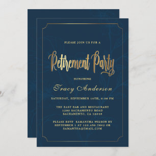 Invitación Fiesta De Jubilación De Armada Y Oro