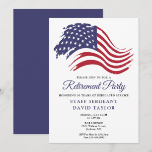 Invitación Fiesta de Jubilación de Bandera Patriótica America