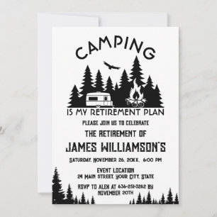 Invitación Fiesta de Jubilación de Camping