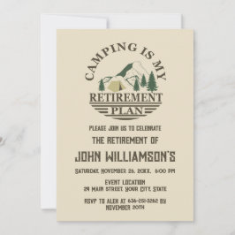 Invitación Fiesta de jubilación de camping