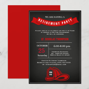 Invitación Fiesta de Jubilación de Chalkboard