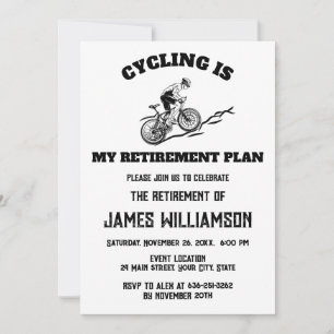 Invitación Fiesta de jubilación de ciclismo retirado