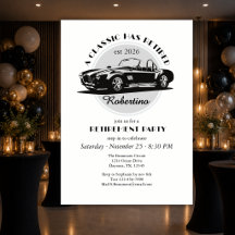 Fiesta de Jubilación de Coche Negro Clásico Retira