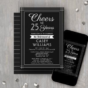 Invitación Fiesta de jubilación de CUALQUIER número, aplausos