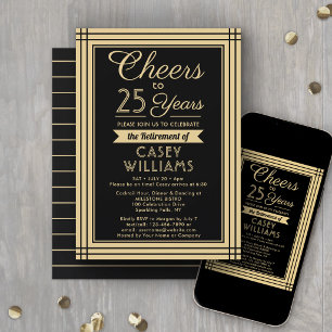 Invitación Fiesta de jubilación de CUALQUIER número Descargab