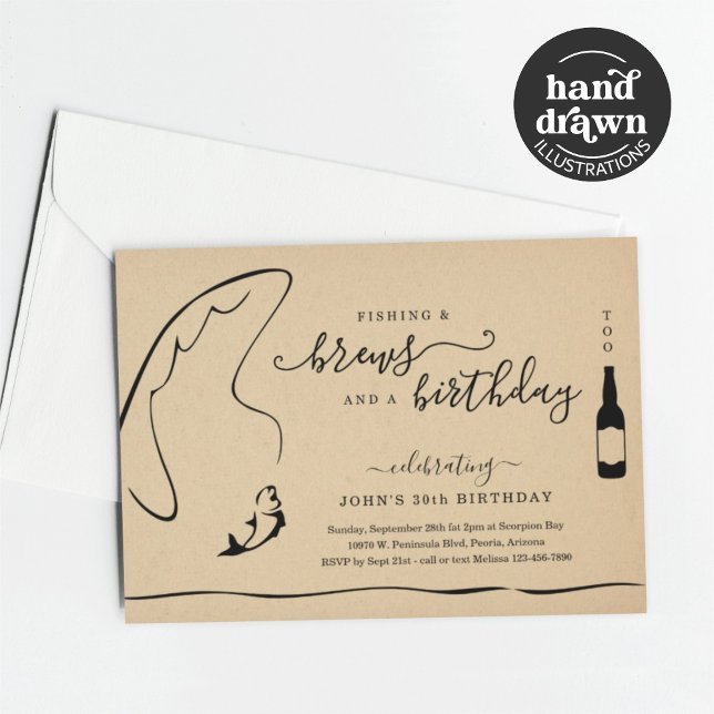 Invitación Fiesta de Jubilación de Cumpleaños de Pesca y Cerv (Subido por el creador)