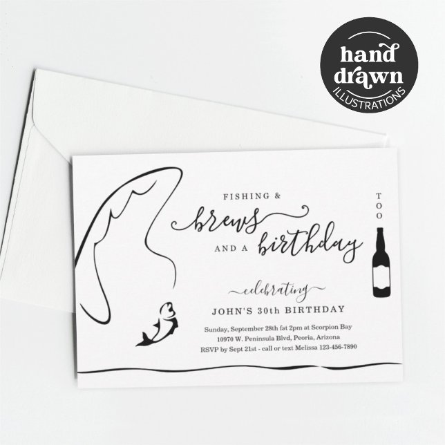 Invitación Fiesta de Jubilación de Cumpleaños de Pesca y Cerv (Subido por el creador)