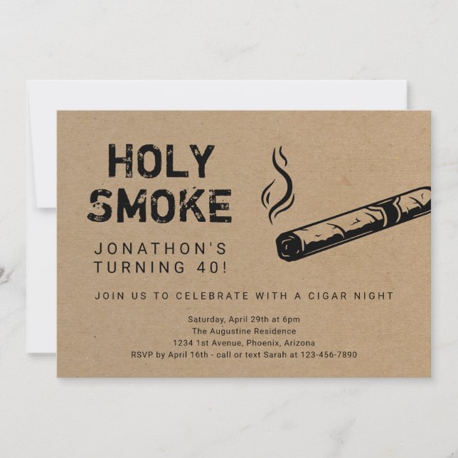 Invitación Fiesta de Jubilación de Cumpleaños Nocturno de Cig (Anverso)