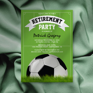Invitación Fiesta de Jubilación de Entrenador de Fútbol