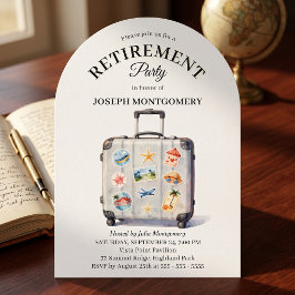 Invitación Fiesta de Jubilación de Equipaje de Viaje con Acua