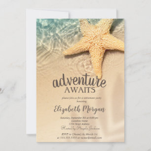 Invitación Fiesta de jubilación de estrella de mar en la play