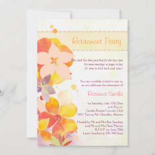 Invitación Fiesta de Jubilación de Flores de Agua Cuta