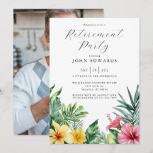 Fiesta de Jubilación de Flores Tropicales acuarela